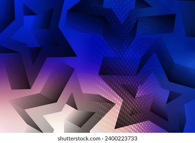 Light Blue, Yellow vector texture with beautiful stars. Blurred decorative design in simple style with stars. Pattern for futuristic ad, booklets.