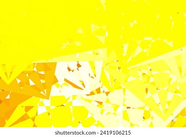 Light Blue, Yellow vector texture with random triangles. Web material illustration with colorful abstract triangles. Landing pages material.
