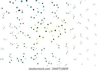Light Blue, Yellow vector texture in poly style with circles, cubes. Abstract gradient illustration with circles, triangles, cubes. Smart design for your business advert.