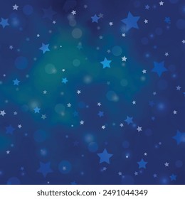 Light Blue, Yellow vector texture with circles, stars. Abstract illustration with colorful shapes of circles, stars. Design for wallpaper, fabric makers.