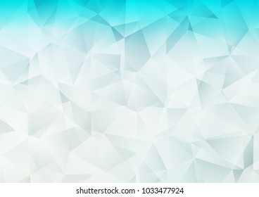 Light Blue, Yellow vector triangle mosaic template. Creative geometric illustration in Origami style with gradient. A completely new template for your business design.