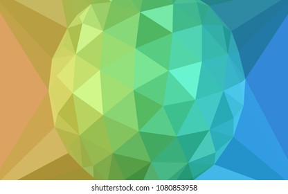 Light Blue, Yellow vector triangle mosaic texture with a diamond. Abstract illustration with an elegant triangles. Polygonal design for your web site.
