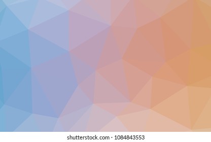 Light Blue, Yellow vector triangle mosaic cover. Shining colorful illustration with triangles. Triangular pattern for your design.