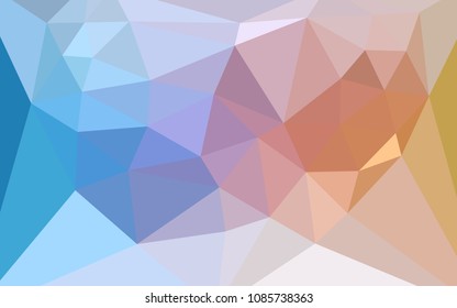Light Blue, Yellow vector triangle mosaic cover with a heart in a centre. Triangular geometric sample with gradient.  Textured pattern for your backgrounds.