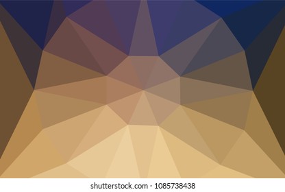 Light Blue, Yellow vector triangle mosaic texture with a diamond. Illustration in Origami style with gradient.  Best triangular design for your business.
