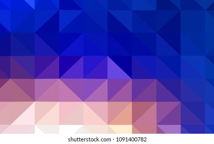 Light Blue, Yellow vector triangle mosaic template. Triangular geometric sample with gradient.  Brand new design for your business.