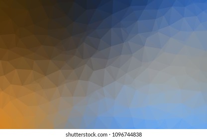 Light Blue, Yellow vector triangle mosaic texture. A sample with polygonal shapes. A new texture for your web site.