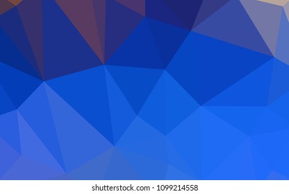 Light Blue, Yellow vector triangle mosaic cover. Geometric illustration in Origami style with gradient.  Best triangular design for your business.