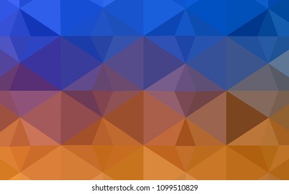 Light Blue, Yellow vector triangle mosaic texture. Glitter abstract illustration with an elegant triangles. A completely new template for your banner.