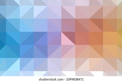 Light Blue, Yellow vector triangle mosaic texture. Geometric illustration in Origami style with gradient.  Pattern for a brand book's backdrop.