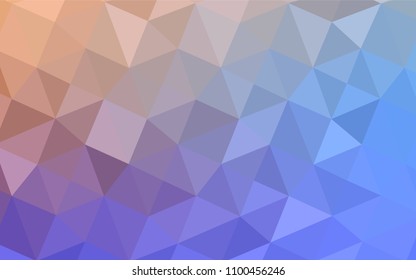 Light Blue, Yellow vector triangle mosaic texture. Creative illustration in halftone style with gradient. The best triangular design for your business.