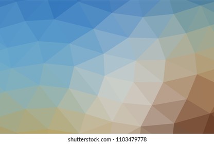 Light Blue, Yellow vector triangle mosaic pattern. Creative geometric illustration in Origami style with gradient. Triangular pattern for your business design.