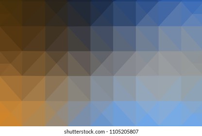 Light Blue, Yellow vector triangle mosaic cover. Geometric illustration in Origami style with gradient.  Textured pattern can be used as a background.