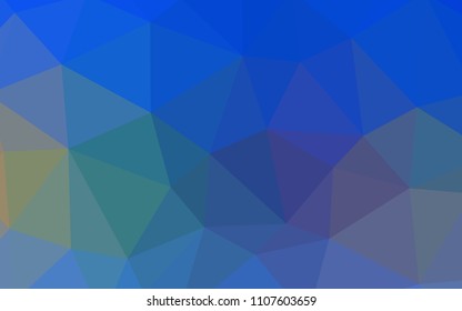 Light Blue, Yellow vector triangle mosaic template. Colorful abstract illustration with triangles. Triangular pattern for your design.