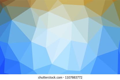 Light Blue, Yellow vector triangle mosaic template. Colorful abstract illustration with gradient. The best triangular design for your business.