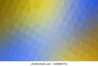 Light Blue, Yellow vector triangle mosaic texture. Shining colorful illustration with triangles. Pattern for a brand book's backdrop.