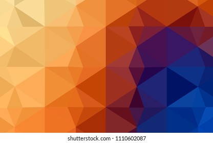Light Blue, Yellow vector triangle mosaic cover. Creative illustration in halftone style with triangles. A new texture for your web site.