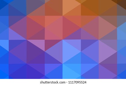 Light Blue, Yellow vector triangle mosaic cover. A completely new color illustration in a  polygonal style. That new template can be used for your brand book.