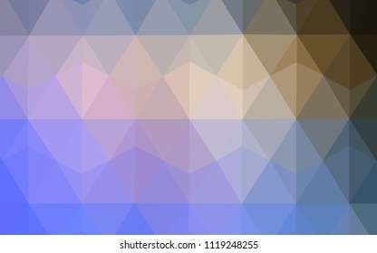 Light Blue, Yellow vector triangle mosaic cover. Colorful illustration in polygonal style with gradient. Brand new style for your business design.
