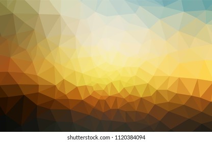 Light Blue, Yellow vector triangle mosaic texture. Creative geometric illustration in Origami style with gradient. Template for cell phone's backgrounds.