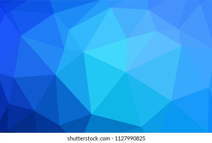Light Blue, Yellow vector triangle mosaic texture. Colorful illustration in polygonal style with gradient. Completely new template for your banner.