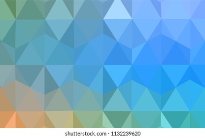 Light Blue, Yellow vector triangle mosaic cover. A completely new color illustration in a polygonal style. Brand new design for your business.