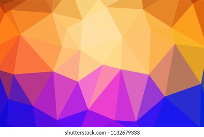 Light Blue, Yellow vector triangle mosaic texture. Glitter abstract illustration with an elegant design. The best triangular design for your business.