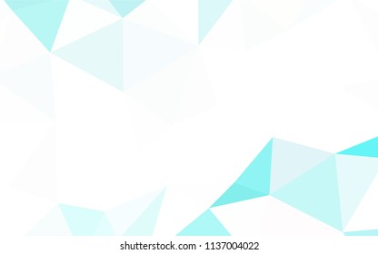 Light Blue, Yellow vector triangle mosaic cover. Geometric illustration in Origami style with gradient.  Polygonal design for your web site.