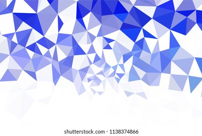 Light Blue, Yellow vector triangle mosaic texture. Creative illustration in halftone style with triangles. Textured pattern for your backgrounds.
