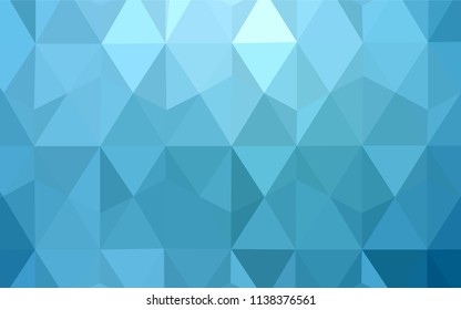 Light Blue, Yellow vector triangle mosaic cover. Elegant bright polygonal illustration with gradient. Pattern for a brand book's backdrop.