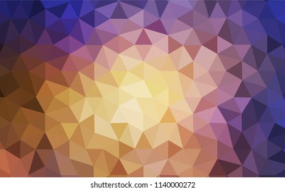 Light Blue, Yellow vector triangle mosaic cover. Colorful illustration in polygonal style with gradient. Completely new template for your banner.