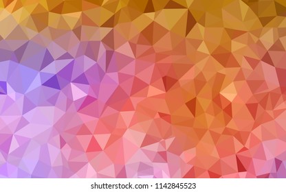 Light Blue, Yellow vector triangle mosaic template. Polygonal abstract illustration with gradient. Textured pattern for your backgrounds.
