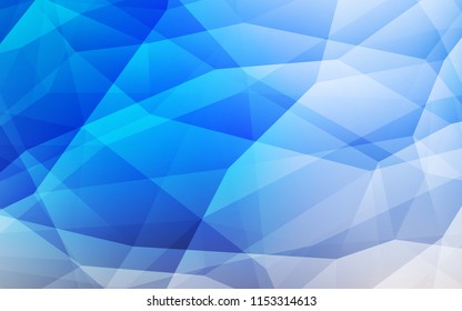 Light Blue, Yellow vector triangle mosaic texture. Geometric illustration in Origami style with gradient.  A new texture for your web site.