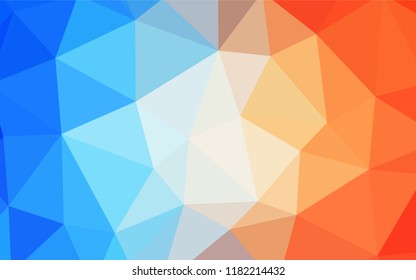Light Blue, Yellow vector triangle mosaic cover. A completely new color illustration in a polygonal style. Best triangular design for your business.