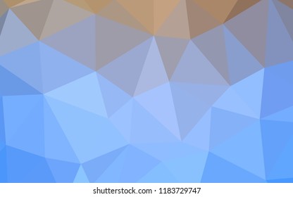 Light Blue, Yellow vector triangle mosaic cover. Shining colorful illustration with triangles. Polygonal design for your web site.