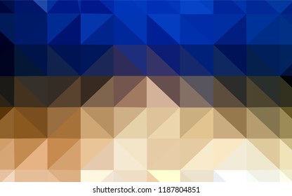 Light Blue, Yellow vector triangle mosaic template. Modern abstract illustration with triangles. A completely new design for your leaflet.