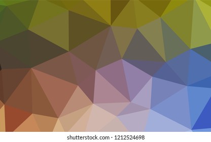Light Blue, Yellow vector triangle mosaic cover. A completely new color illustration in a polygonal style. A completely new design for your leaflet.