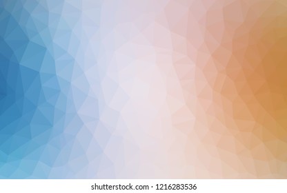Light Blue, Yellow vector triangle mosaic texture. Polygonal abstract illustration with gradient. Best triangular design for your business.