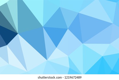 Light Blue, Yellow vector triangle mosaic texture. Polygonal abstract illustration with gradient. Template for cell phone's backgrounds.