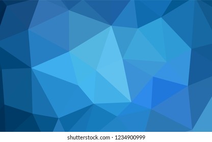 Light Blue, Yellow vector triangle mosaic cover. Polygonal abstract illustration with gradient. Completely new template for your banner.