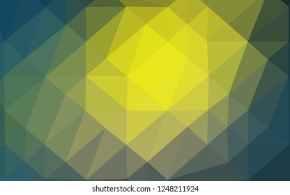 Light Blue, Yellow vector triangle mosaic texture. Colorful abstract illustration with gradient. Elegant pattern for a brand book.