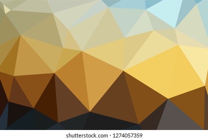 Light Blue, Yellow vector triangle mosaic texture. Modern abstract illustration with triangles. Brand new design for your business.