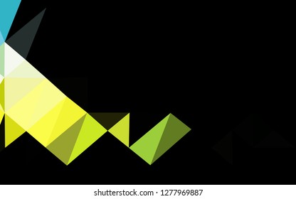 Light Blue, Yellow vector triangle mosaic cover. A vague abstract illustration with gradient. Template for a cell phone background.