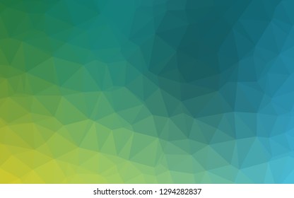 Light Blue, Yellow vector triangle mosaic template. Glitter abstract illustration with an elegant design. Completely new template for your business design.