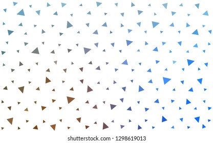 Light Blue, Yellow vector  triangle mosaic texture. Colorful illustration in abstract style with triangles. A completely new design for your leaflet.
