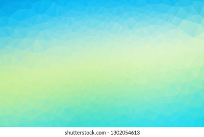 Light Blue, Yellow vector triangle mosaic texture. A completely new color illustration in a vague style. Brand new style for your business design.