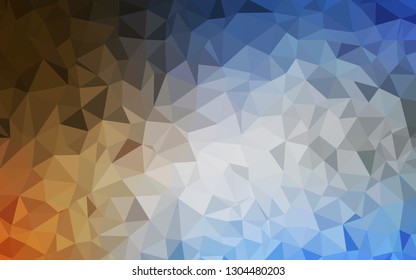 Light Blue, Yellow vector triangle mosaic texture. Modern abstract illustration with triangles. Polygonal design for your web site.