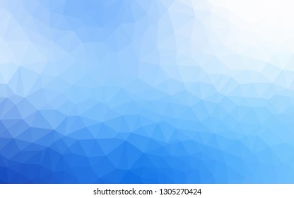 Light Blue, Yellow vector triangle mosaic template. Creative illustration in halftone style with triangles. A completely new design for your leaflet.