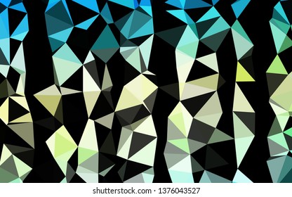 Light Blue, Yellow vector triangle mosaic cover. An elegant bright illustration with gradient. Completely new design for your business.