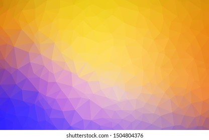 Light Blue, Yellow vector triangle mosaic texture. Modern abstract illustration with triangles. Completely new template for your banner.